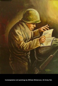 Contemplation (oil painting) by William Wickerson, US Army Ret.