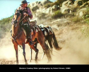 Western Cowboy Rider (photography) by Robert Brown, USMC
