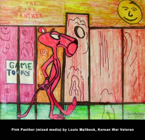 Pink Panther (mixed media) by Louis Mallbeck, Korean War Veteran