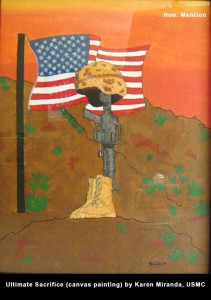 Ultimate Sacrifice (canvas painting) by Karen Miranda, USMC